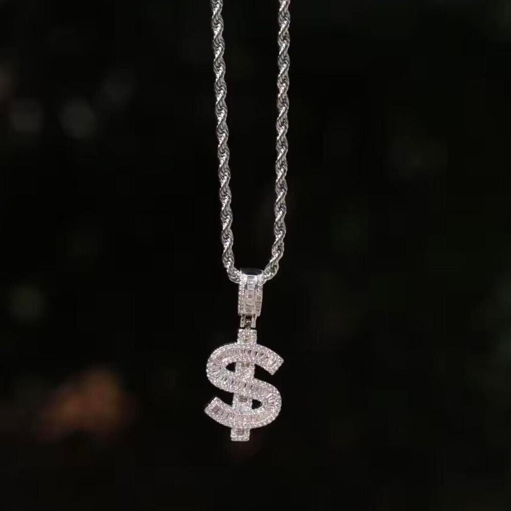 Ced Out Dollar Sign Pendant B 685